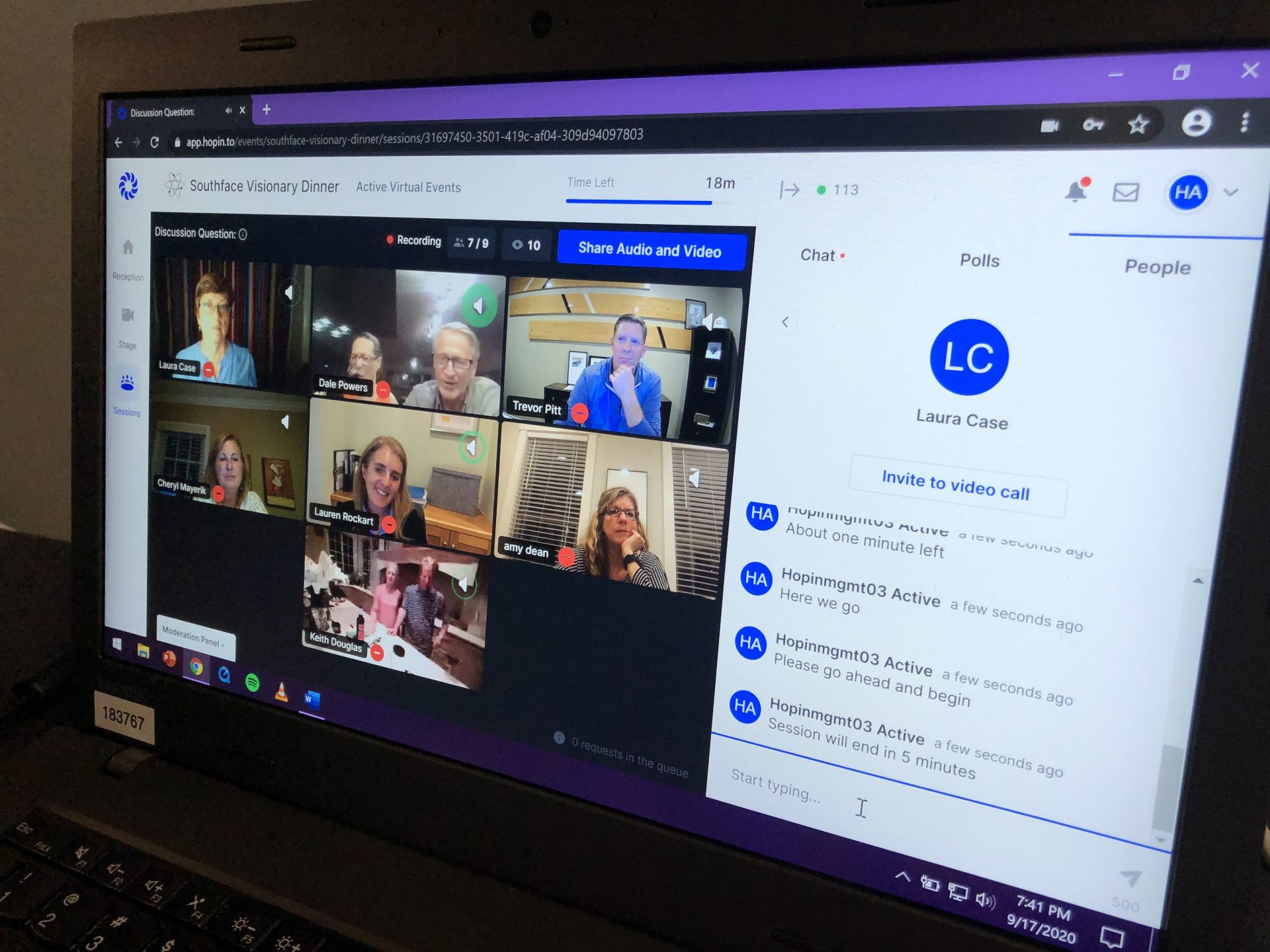 Table Talk at Visionary Dinner 2020